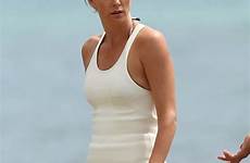 theron charlize beach candids miami march celebmafia