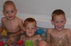 boys tub bathtub together recently outside water