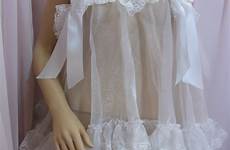 sissy sheer negligee nighty pink organza babydoll cosplay fancydress