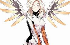 mercy overwatch hair down anime original drawn meme resized comic character clipground draw