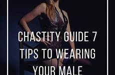chastity cage male wearing tips guide bulge