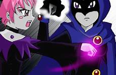 raven jinx deviantart teentitans fighting 2003