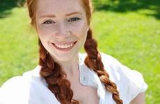 freckles braided redheads