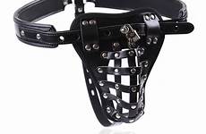 penis leather chastity belt cage alternative lock pants toy male adult fun