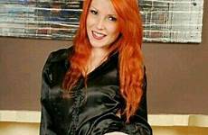 satin ginger red blouse models pretty silk girl redheads