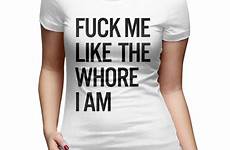 whore shirt me women shirts tshirt cotton am print clothing