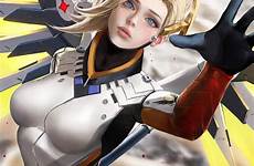 mercy overwatch deviantart characters game video zerochan female saved character