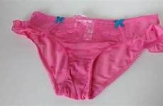 panties pink knickers cheeky rise candy low ruffle frilly pretty lace underwear brief bikini cotton