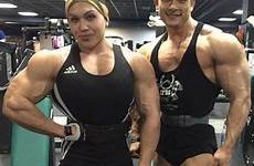 couple bodybuilding buff big women fitness muscle muscular female body girl funny guys building than bigger muscles workout inspiration fit