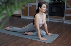 yoga asian woman doing namaste stretching pose practicing healthy gesture storyblocks stock video