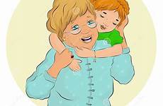grandson hugging