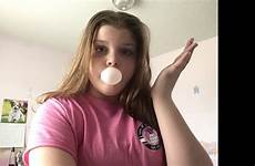 bubble gum blowing part