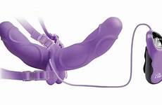 double strap delight vibrating fetish fantasy elite ended inches toy sex dildo purple google toys inch pipedream