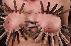 clothespins tied bondage tortured flyflv tit christina