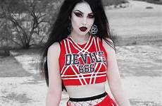 cheerleader goth devils devil pom cheerleaders kristiana seem underworld