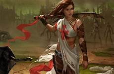 fantasy warrior wallpaper female women girl digital wallpapers choose board alphacoders wall