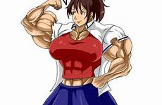 female muscles akira muscular supergirl matl witches flexing