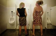 pee woman man when urinal girls using women men trying