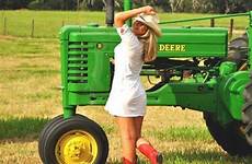 deere john tractor girls country tractors girl old sexy cowgirl farm hot women vintage antique life red woman style cowgirls