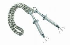 nipple steel adjustable torture clamps bondage restraints seins sexuels chaîne acier métal réglable inoxydable poitrine pinces