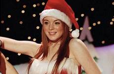 lohan santa lindsay outfits christmas girls girl celebrity costumes redhead dressed celebs wallpapers halloween lindsey celebrities outfit costume santas hd