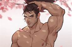 league legends men male lol yasuo shirtless muscle fantasy sexy guy naked character characters drawing rule34 rule 34 cartoon september