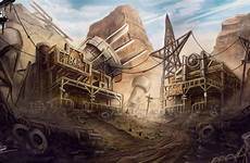 steampunk desert deviantart fantasy anime environment landscapes scenery