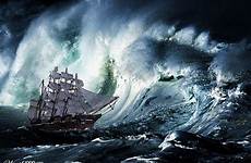 big ship tidal wave waves pirate heavy comments