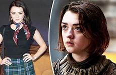 stark arya thrones maisie stripping