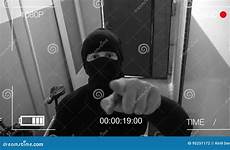 masked robber threatened cctv knife