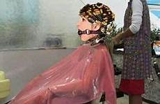 sissy forced hair haircut salon beauty nylon punishment chair capes girls curlers boy blouse peignoir gagged perm makeover cut salons