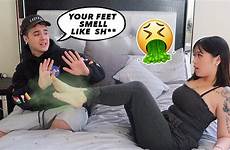 feet stinky boyfriend extreme prank