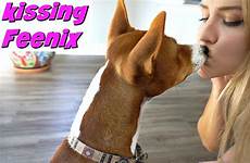 dog kissing me