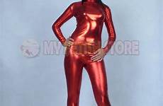 shiny catsuit zentai lady metallic bodysuit suits unisex tights fancy fetish halloween original