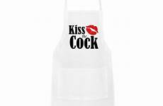 cock kiss apron white