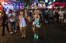 pattaya thailand sex red light prostitutes district street women walking where city asia bars inside men thai southeast nightlife largest