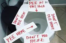 toilet pee sign boys signs funny where remind life