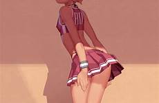 femboy cheerleader panties crossdressing androgynous erection skirt under trap penis flag ass male girly uniform clothes deletion options rule edit