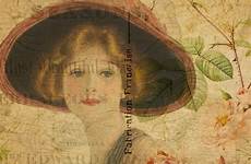 vintage french lady postcard domain public picture publicdomainpictures