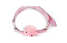 ball pink gag bondage breathable collar leather kit classics kinklab amazon cuffs chain heavy soft silver