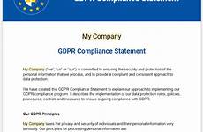 gdpr compliance statement template sample data information termsfeed public principles subjects rights questions plan under related contact