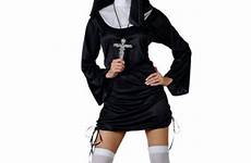 nun naughty dress costume fancy skirt mini sexy ladies adult nuns bn hen religion party costumes high women adults