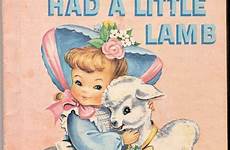 lamb mary little had book vintage books mcnally rand elf junior children illustration illustrated illustrations 1955 nursery gavy copyright childrens