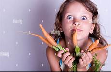 eating girl carrots young alamy fresh child sweet