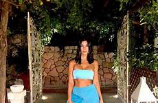 kourtney kardashian bikini her italy capri break she bandeau younes top gives instagram yacht shares stunning trip swimsuit read snap
