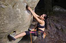 boulder climber climbing rope