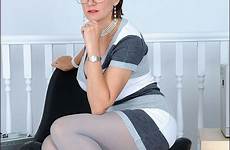 sonia lady pantyhose blue legs pictoa smooth wrapping around her