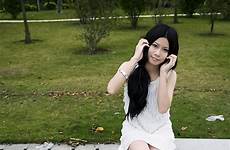 girl chinese beautiful posing bench pretty outdoors flickr galleries