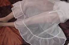 nylon slips sheer through slip ripped satined skirt vintage