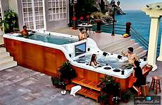 hot tub tubs luxury level fun unique pools jacuzzi touch split spa thepinnaclelist homeowners extravagance inspire bring celebrities outdoor pool